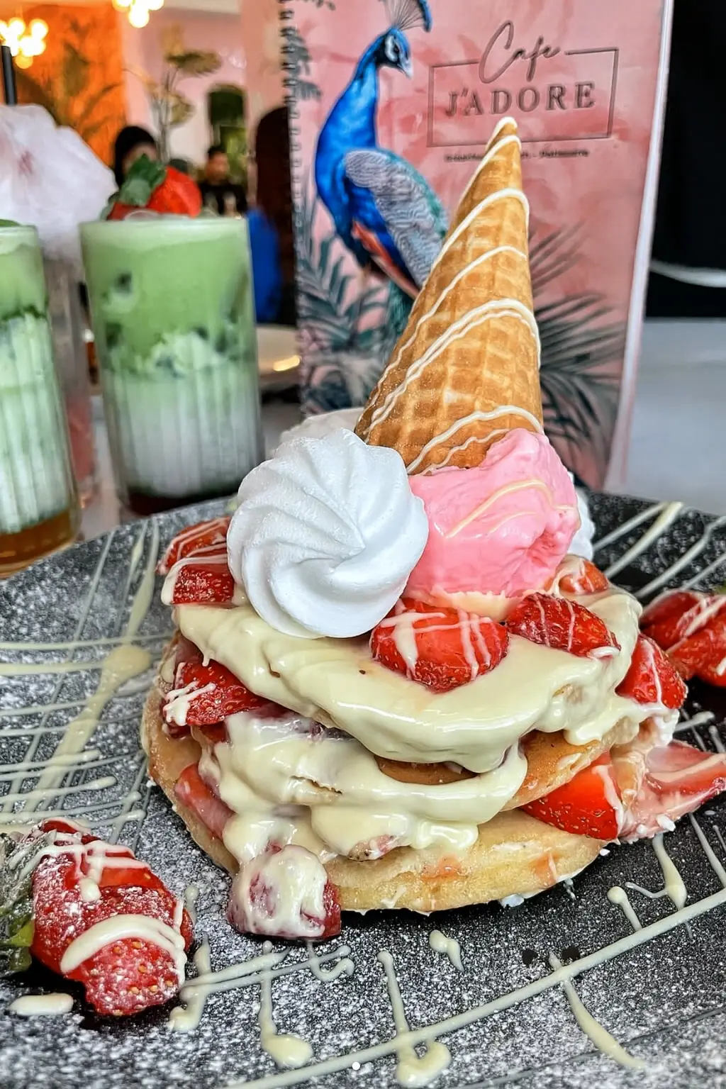 Ice cream dessert tower